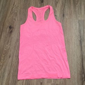 Lululemon hot pink swiftly tank top, size 4